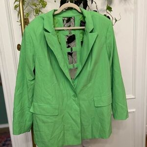 Eloquii Vibrant Green Women's Suit Jacket Blazer
